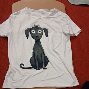 White Dog Graphic T-Shirt